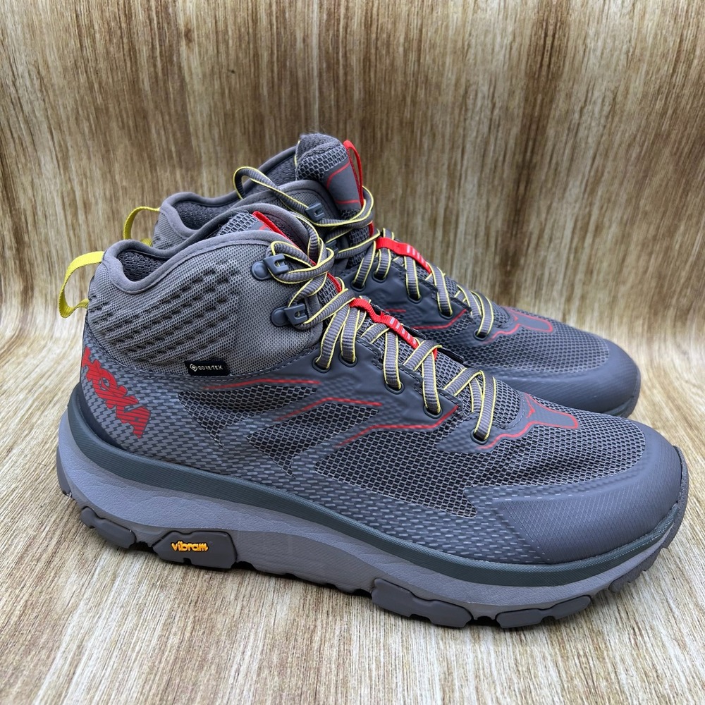 Hoka One One Sky Toa GTX Hiking Boots Men's Size 11 Grey Waterproof 1112032 CGFS